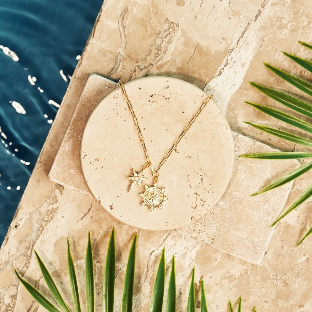 NWT Jennifer Miller Starburst Charm Necklace